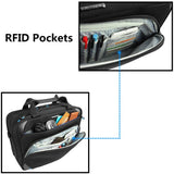 KROSER Laptop Bag 15.6 Inch Briefcase Messenger Bag Water Repellent Computer Case Shoulder Bag Durable Tablet Sleeve with RFID Pockets for Business/College/Women/Men - Black/Blue