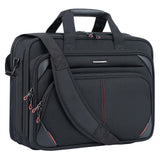 KROSER Laptop Bag 15.6 Inch Briefcase Messenger Bag Water Repellent Computer Case Shoulder Bag Durable Tablet Sleeve with RFID Pockets for Business/College/Women/Men - Black/Red