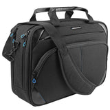 KROSER Laptop Bag 15.6 Inch Briefcase Messenger Bag Water Repellent Computer Case Shoulder Bag Durable Tablet Sleeve with RFID Pockets for Business/College/Women/Men - Black/Blue