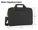 KROSER Laptop Bag 15.6 Inch Briefcase Shoulder Bag Water Repellent Laptop Bag Bussiness Carrying Handbag Laptop Sleeve for Women and Men - Charcoal Black