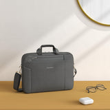KROSER Laptop Bag 15.6 Inch Briefcase Shoulder Bag Water Repellent Laptop Bag Bussiness Carrying Handbag Laptop Sleeve for Women and Men - Charcoal Black