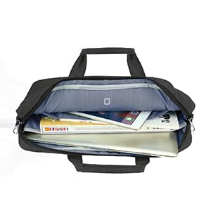 KROSER Laptop Bag 15.6 Inch Briefcase Shoulder Bag Water Repellent Laptop Bag Bussiness Carrying Handbag Laptop Sleeve for Women and Men - Charcoal Black