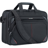 KROSER Laptop Bag 17.3 Inch Premium Laptop Briefcase, Expandable Water Repellent Laptop Shoulder Messenger Bag Durable Computer Case for Business/Travel/Men/Women (Black/Red)