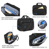 KROSER Laptop Bag 17.3 Inch Premium Laptop Briefcase, Expandable Water Repellent Laptop Shoulder Messenger Bag Durable Computer Case for Business/Travel/Men/Women (Black/Red)