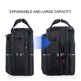 KROSER Laptop Bag Expandable Laptop Briefcase Fits Up to 17.3 Inch Laptop Water - Repellent Shoulder Messenger Bag Computer Bag for Travel/Business/Men/Women - Black