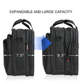 KROSER Laptop Bag Expandable Lightweight Briefcase for 17.3" Laptop Premium Business Work Bag Water - Repellent Messenger Bag with RFID Pockets for Travel/Women/Men - Black