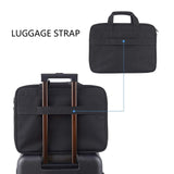 KROSER Laptop Bag Expandable Lightweight Briefcase for 17.3" Laptop Premium Business Work Bag Water - Repellent Messenger Bag with RFID Pockets for Travel/Women/Men - Black
