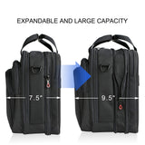 KROSER Laptop Bag Premium Laptop Briefcase Fits Up to 17.3 Inch Laptop Expandable Water - Repellent Shoulder Messenger Bag Computer Bag for Travel/Business/Men/Women - Black
