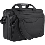 KROSER Laptop Bag Premium Laptop Briefcase Fits Up to 17.3 Inch Laptop Expandable Water - Repellent Shoulder Messenger Bag Computer Bag for Travel/Business/Men/Women - Black