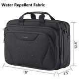 KROSER Laptop Bag Premium Laptop Briefcase Fits Up to 17.3 Inch Laptop Expandable Water - Repellent Shoulder Messenger Bag Computer Bag for Travel/Business/Men/Women - Black
