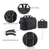 KROSER Laptop Bag Premium Laptop Briefcase Fits Up to 17.3 Inch Laptop Expandable Water - Repellent Shoulder Messenger Bag Computer Bag for Travel/Business/Men/Women - Black
