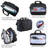 KROSER Laptop Bag Premium Laptop Briefcase Fits Up to 17.3 Inch Laptop Expandable Water - Repellent Shoulder Messenger Bag Computer Bag for Travel/Business/Men/Women - Black
