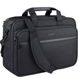 KROSER Laptop Bag Premium Laptop Briefcase Fits Up to 17.3 Inch Laptop Expandable Water - Repellent Shoulder Messenger Bag Computer Bag with RFID Pockets for Travel/Business/Men/Women - Black