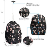 KROSER Laptop Rolling Backpack 17 inch Premium Wheeled Computer Backpack for Women with RFID Pockets Check Point Friendly Water - Repellent Overnight Roller Case for Travel