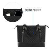 KROSER Laptop Tote Bag 15.6 Inch with USB Port, Large Work Tote Bag Computer Shoulder Bag for Women, Laptop Case for Office Business Travel(Quilted)