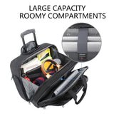 KROSER Rolling Laptop Bag for Men Women, Rolling Laptop Wheeled Briefcase for Business Fits Up to 17.3 Inch Laptop, Water - Repellent Wheeled Computer Bag Roller Case with RFID Pockets for Travel