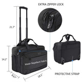 KROSER Rolling Laptop Bag for Men Women, Rolling Laptop Wheeled Briefcase for Business Fits Up to 17.3 Inch Laptop, Water - Repellent Wheeled Computer Bag Roller Case with RFID Pockets for Travel