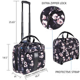 KROSER Rolling Laptop Bag Premium Rolling Laptop Briefcase Computer Bag Fits Up to 15.6 Inch Laptop Overnight Bag with RFID Pockets for Travel/Business/Women