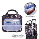 KROSER Rolling Laptop Bag Premium Rolling Laptop Briefcase Computer Bag Fits Up to 15.6 Inch Laptop Overnight Bag with RFID Pockets for Travel/Business/Women
