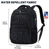 KROSER Travel Laptop Backpack 17 Inch Large Computer Backpack Water - Repellent Daypack with USB Charging Port RFID Pockets for Work/Business/College/Men/Women(Quilted)