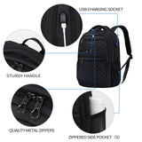 KROSER Travel Laptop Backpack 17 Inch Large Computer Backpack Water - Repellent Daypack with USB Charging Port RFID Pockets for Work/Business/College/Men/Women(Quilted)