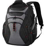 KROSER Travel Laptop Backpack 17.3 Inch XL Computer Backpack with Hard Shell Saferoom RFID Pockets Water - Repellent Business College Daypack Stylish Bag for Men/Women - Black Grey