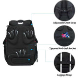 KROSER Travel Laptop Backpack 17.3 Inch XL Computer Backpack with Hard Shell Saferoom RFID Pockets Water - Repellent Business College Daypack Stylish Bag for Men/Women - Black Grey