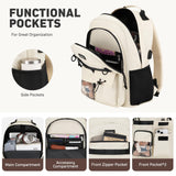 KROSIAS School Backpack for Women, 15.6 Inch Laptop Bookbag for Teen Girls Students College Backpacks with USB Charging Port for Business Work Travel Trip