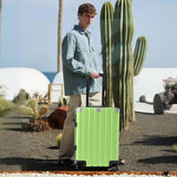 Krute Zipperless Luggage 24 Inch Aluminum Frame Suitcase with Spinner Wheels PC+ABS Hardide Checked Luggage TSA Approved