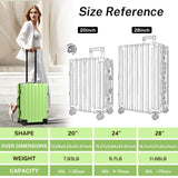 Krute Zipperless Luggage 24 Inch Aluminum Frame Suitcase with Spinner Wheels PC+ABS Hardide Checked Luggage TSA Approved