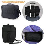 KT20 17x10x9” Carry On Bag For United Airlines Travel Bag - 28L Max Sized Underseat Carry On for Airplanes - Shoulder Gym Duffle Bag for Men and Women Travel Accessories - Black Luggage