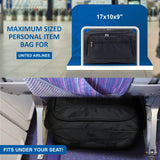 KT20 17x10x9” Carry On Bag For United Airlines Travel Bag - 28L Max Sized Underseat Carry On for Airplanes - Shoulder Gym Duffle Bag for Men and Women Travel Accessories - Black Luggage