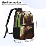 KTHSNSKL Travel Backpack Hi Bear Sit on the lawn Carry on Backpack Lightweight Business 15.6inch Laptop Backpack for Men Women