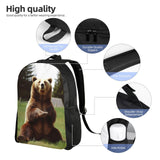 KTHSNSKL Travel Backpack Hi Bear Sit on the lawn Carry on Backpack Lightweight Business 15.6inch Laptop Backpack for Men Women
