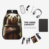 KTHSNSKL Travel Backpack Hi Bear Sit on the lawn Carry on Backpack Lightweight Business 15.6inch Laptop Backpack for Men Women