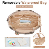 KUBYA Diaper Bag Tote, Puffer Diaper Tote Bags for Women Lightweight Travel Work Hospital Baby Bag Crossbody Mommy Bag
