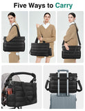 KUBYA Diaper Bag Tote, Puffer Diaper Tote Bags for Women Lightweight Travel Work Hospital Baby Bag Crossbody Mommy Bag
