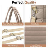 KUBYA Diaper Bag Tote, Puffer Diaper Tote Bags for Women Lightweight Travel Work Hospital Baby Bag Crossbody Mommy Bag