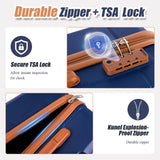 KUNEL Luggage Sets 5 Piece Hardshell Suitcase Sets with Detachable Spinner Wheels, ABS Carry on Luggage with TSA Lock,Travel,NavyBlue（20/24/28 Inch