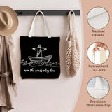 kunlisa Christian Jesus Tote Bag for Women, Christian Gifts for Women Men Faith Canvas Tote Bag, Minimalist Jesus Even the Winds Obey Him Reusable Shopping Grocery Bags