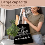 kunlisa Christian Jesus Tote Bag for Women, Christian Gifts for Women Men Faith Canvas Tote Bag, Minimalist Jesus Even the Winds Obey Him Reusable Shopping Grocery Bags