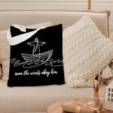 kunlisa Christian Jesus Tote Bag for Women, Christian Gifts for Women Men Faith Canvas Tote Bag, Minimalist Jesus Even the Winds Obey Him Reusable Shopping Grocery Bags