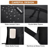 Kuosdaz Black Backpack for School Teen Boys & Girls, Lightweight Casual Backpacks for Men and Women, Classic Basic Water Resistant Casual Daypack Fit 17.3 Inch Laptop