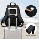 Kuosdaz Black Backpack for School Teen Boys & Girls, Lightweight Casual Backpacks for Men and Women, Classic Basic Water Resistant Casual Daypack Fit 17.3 Inch Laptop