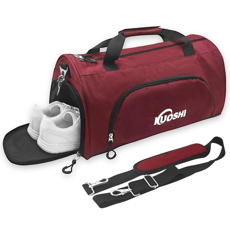 KUOSHI Gym Bag for Men & Women with Shoe Compartment & Wet Pocket, 31L Water Resistant Sports Duffle Bag with Quick - Access Pouch,Multi - Purpose Weekender Overnight Bag