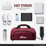 KUOSHI Gym Bag for Men & Women with Shoe Compartment & Wet Pocket, 31L Water Resistant Sports Duffle Bag with Quick - Access Pouch,Multi - Purpose Weekender Overnight Bag