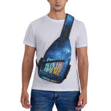 KWJSLOR It'S me hi i'M the teacher it'S me Crossbody Backpack Libertarian porcupine Chest Bag Lightweight One Strap Backpack Multipurpose Travel Hiking For Men Women