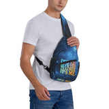 KWJSLOR It'S me hi i'M the teacher it'S me Crossbody Backpack Libertarian porcupine Chest Bag Lightweight One Strap Backpack Multipurpose Travel Hiking For Men Women