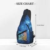 KWJSLOR It'S me hi i'M the teacher it'S me Crossbody Backpack Libertarian porcupine Chest Bag Lightweight One Strap Backpack Multipurpose Travel Hiking For Men Women