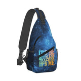 KWJSLOR It'S me hi i'M the teacher it'S me Crossbody Backpack Libertarian porcupine Chest Bag Lightweight One Strap Backpack Multipurpose Travel Hiking For Men Women